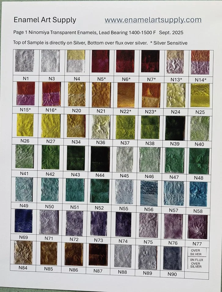Color Charts — Enamel Art Supply